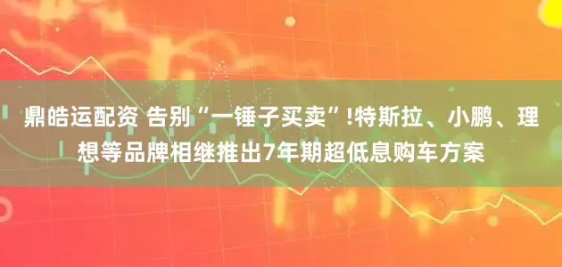鼎皓运配资 告别“一锤子买卖”!特斯拉、小鹏、理想等品牌相继推出7年期超低息购车方案